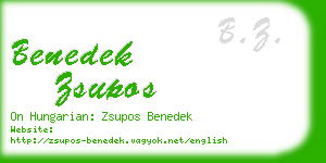 benedek zsupos business card